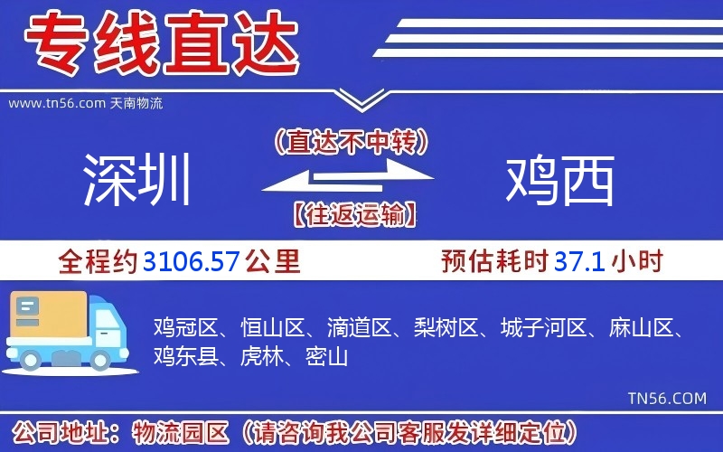 深圳到雞西物流公司