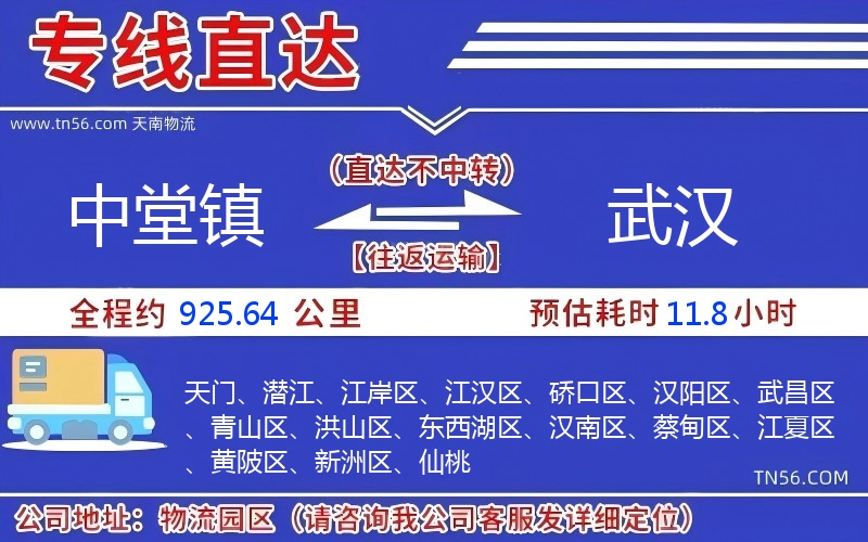 中堂鎮(zhèn)到武漢物流公司