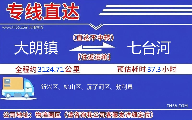 大朗鎮到七臺河物流公司
